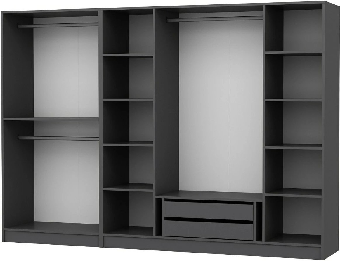 Dollap Hanah Home, ngjyrë antracit, Kale - 4939, 270x190x52 cm