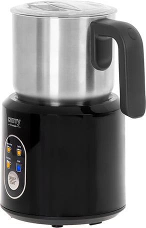 Shkumues qumështi, Camry, CR 4498, 350 ml qumësht i nxehtë / 250 ml shkumë, 500W, kupë inoksi, mbyllje automatike, i zi