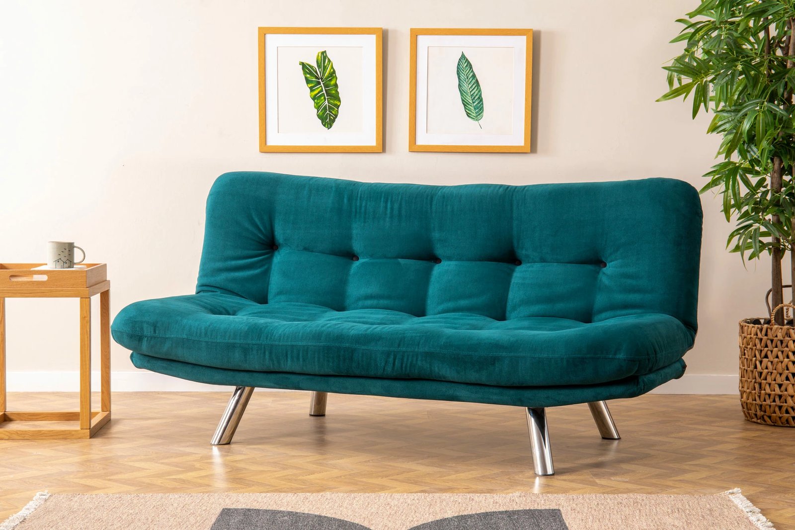 Krevat-sofë 3 vende, Atelier del Sofa, Misa Small, ngjyrë jeshile petrol