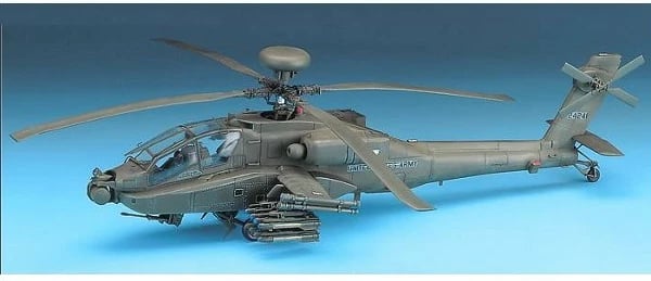 Model plastik helikopter Academy AH-64D Longbow, 1:48, për modelistë