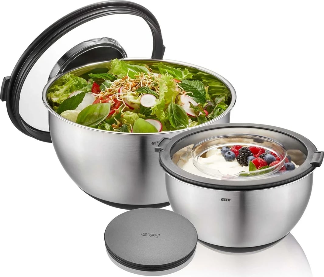 Set enësh GEFU G-35055, 2 copë, çelik inox, 4.5L, me kapak