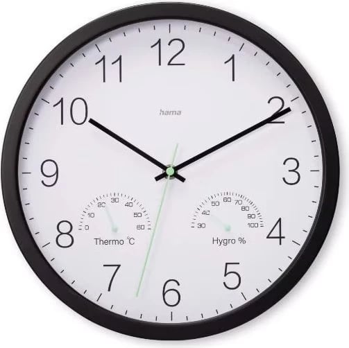 Orë Muri Hama "Santorini", 30cm, e zezë