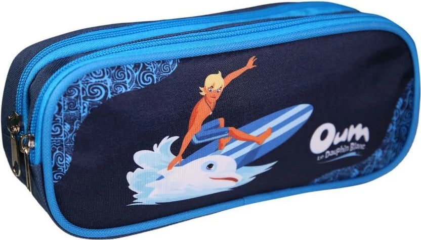 Mbështjellës lapsash GRIDE Oum Le Dauphin, 2 ndarje, Blu