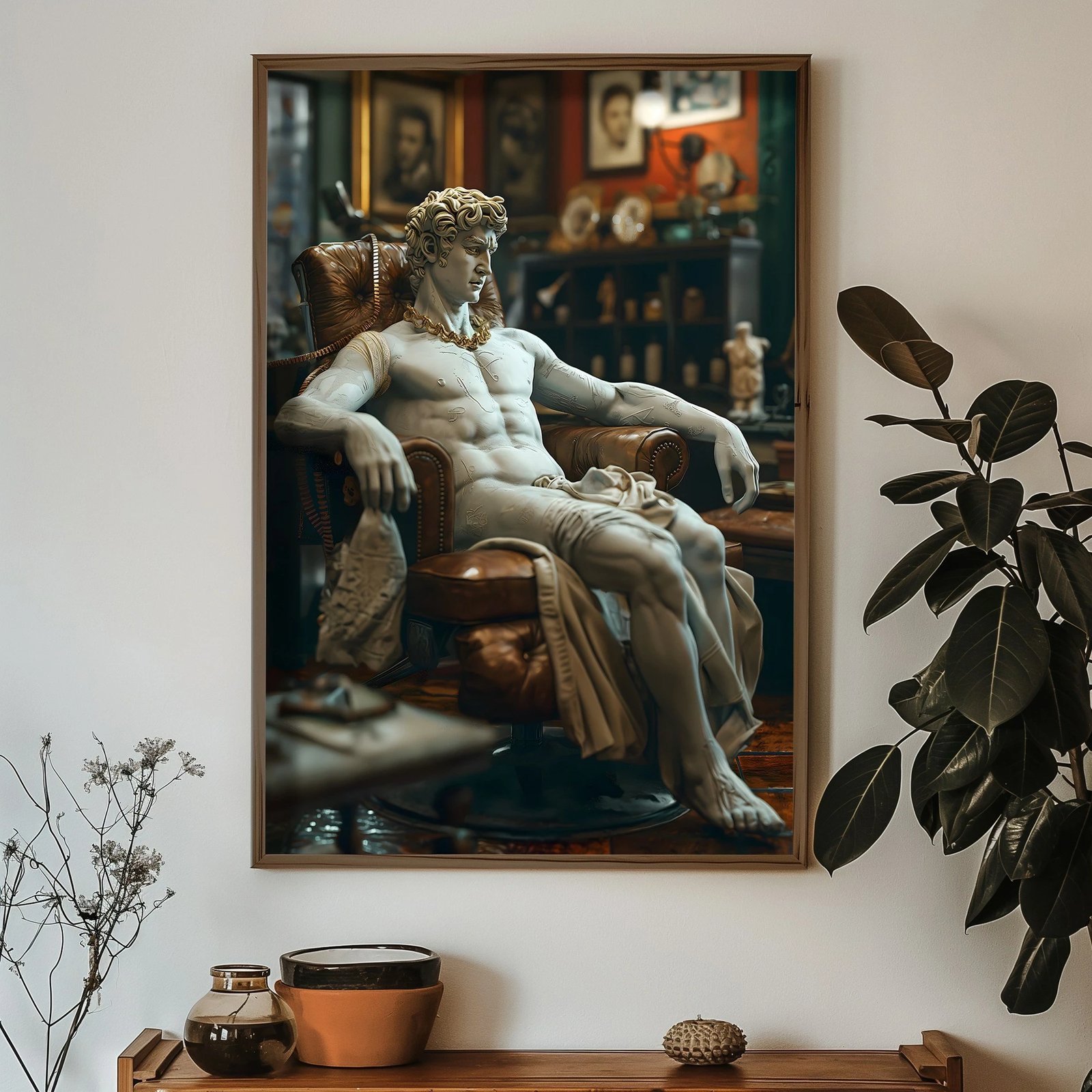 Pikturë dekorative me kornizë, MDF, shumëngjyrëshe, HUM058, 50x70x3.5cm