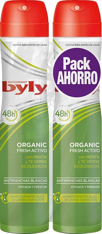 Deodorant spray Byly Organic Extra Fresh 2x200ml