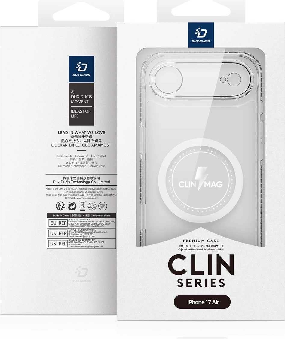 Mbështjellës Dux Ducis Clin Mag për iPhone 17 Air, MagSafe, Transparent Mbështjellës Dux Ducis Clin Mag për iPhone 17 Air, MagSafe, Transparent