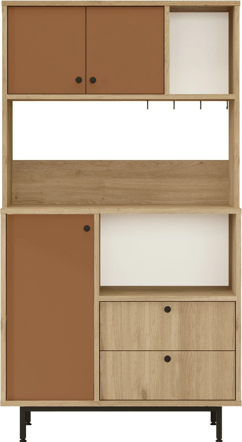 Dollap multifunksional Skye Decor, RE3-SK, ngjyrë lis dhe e kuqe qeramike