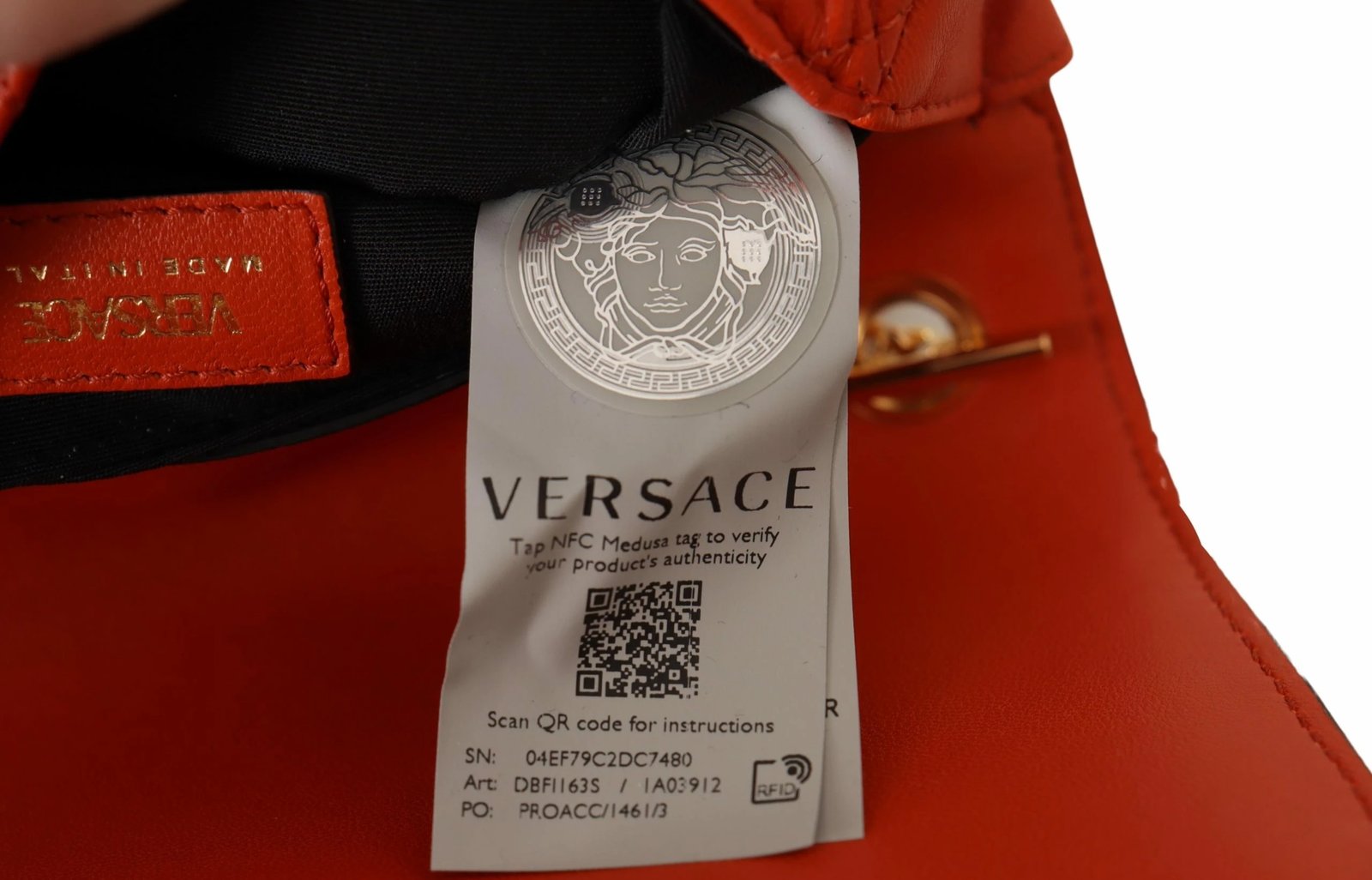 Çantë për femra Versace, e kuqe 