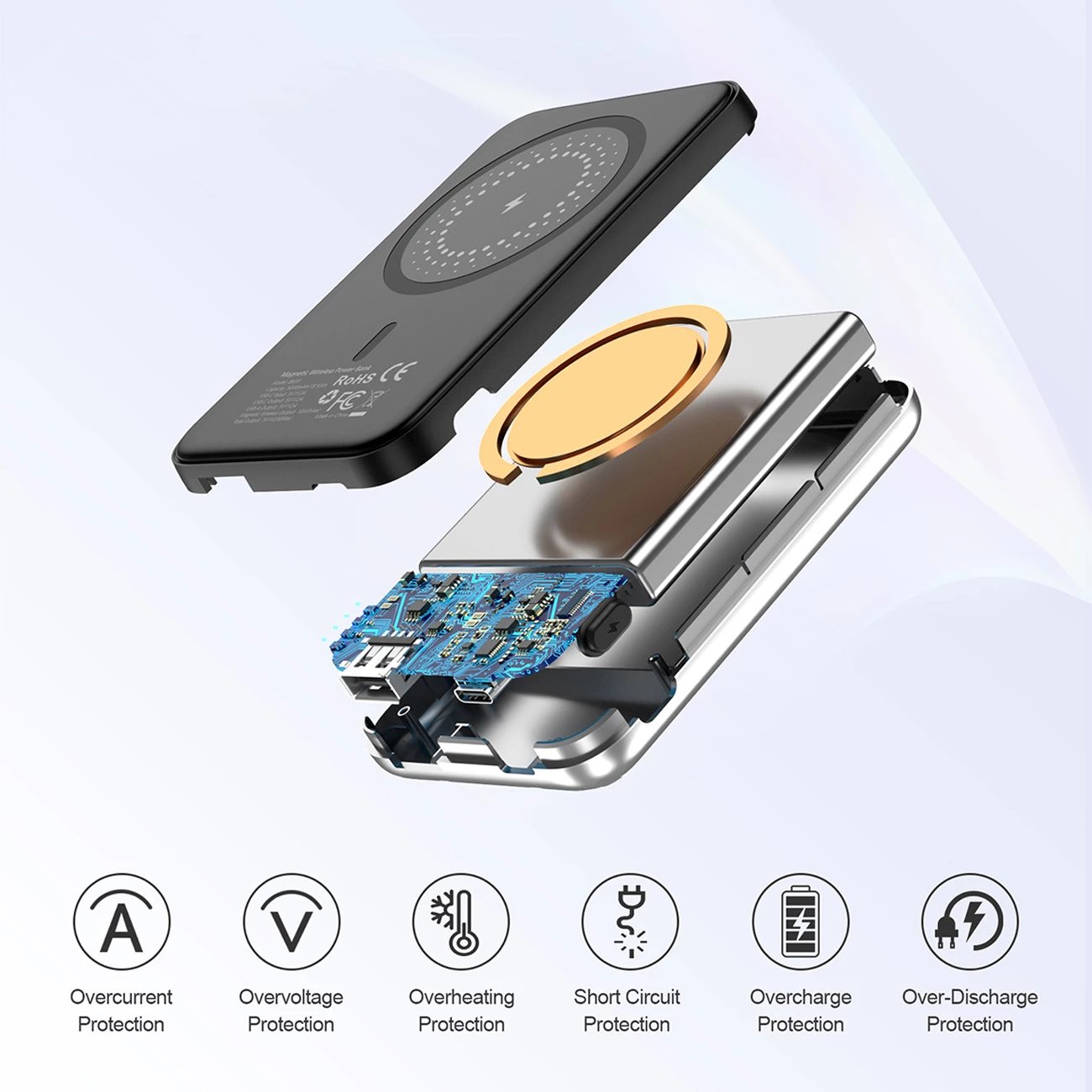 Powerbank Choetech B655 mini, 5000mAh, MagSafe, argjendtë