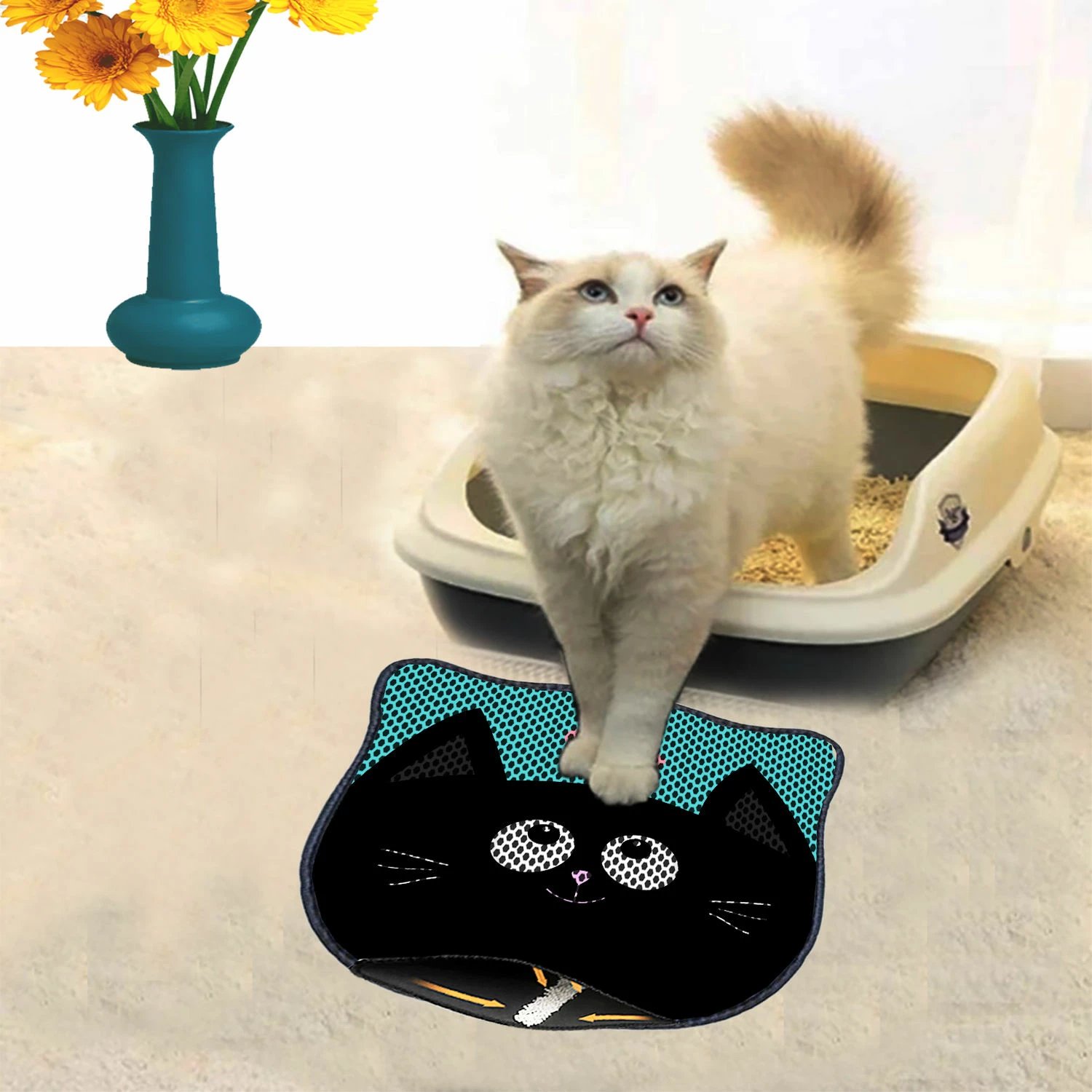 Tapet për rërë të maceve, shumëngjyrësh, Kdkafa0223