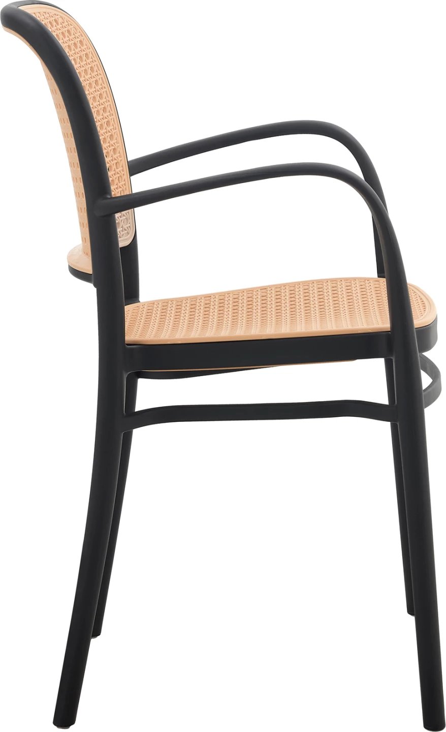 Karrige polipropileni FLOW FH5938.02, ngjyrë zezë dhe bezhë, 56x52.5x85.5 cm