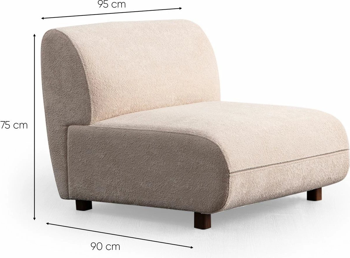 Këndare Pavia, krem dhe kafe, Atelier del Sofa