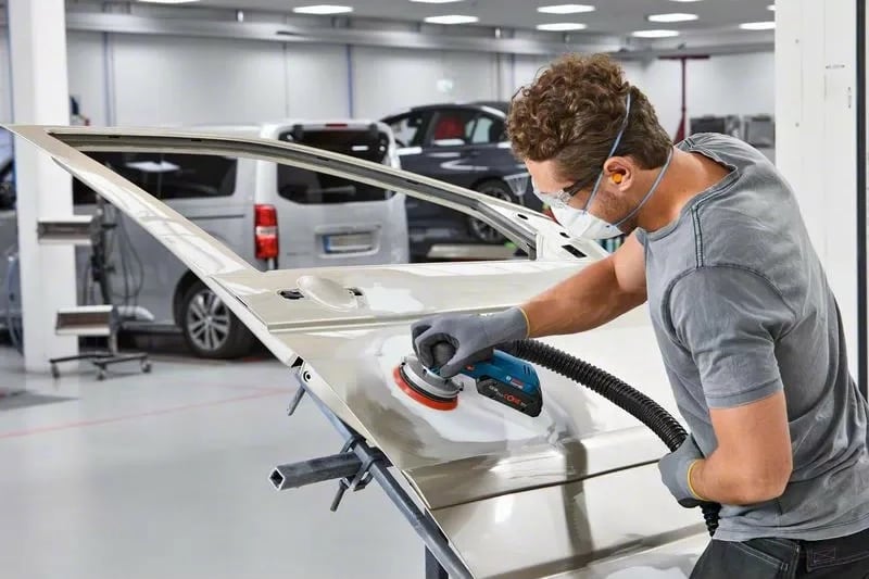 Lëmues orbital Bosch GEX 18V-125, pa kabllo, 18V, i zi/kaltër/gri