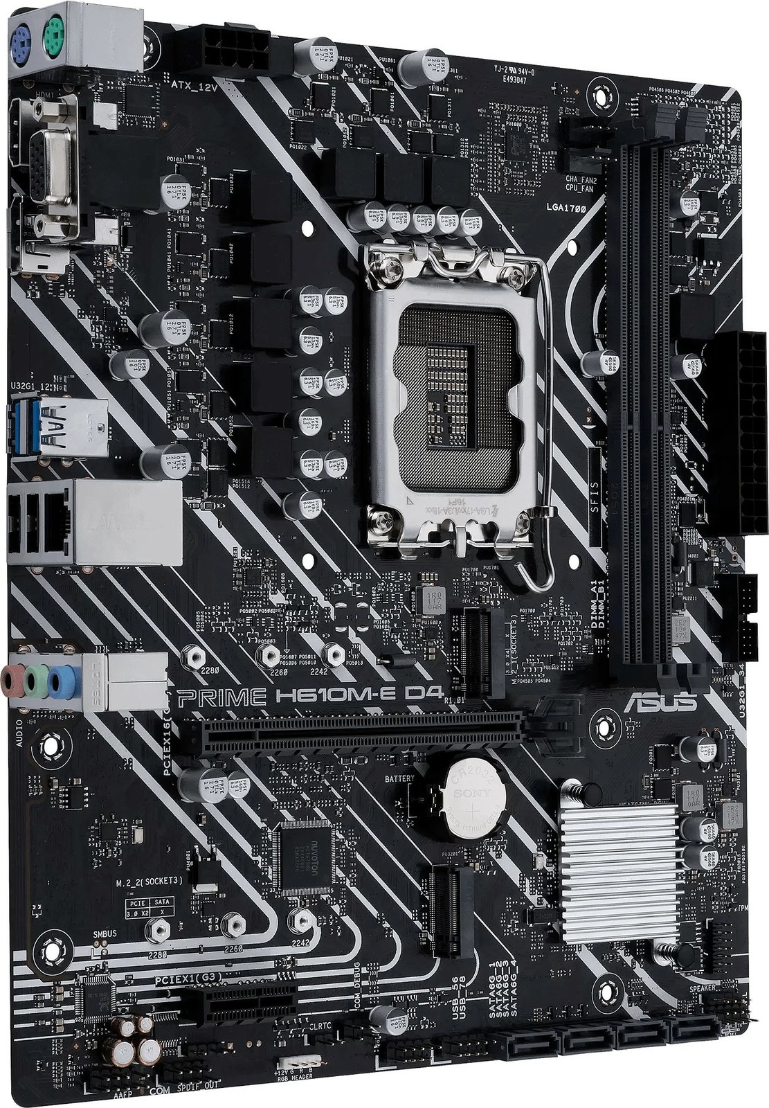 Pllakë amë ASUS PRIME H610M-E D4-CSM, Intel, LGA 1700, DDR4-SDRAM, 64 GB