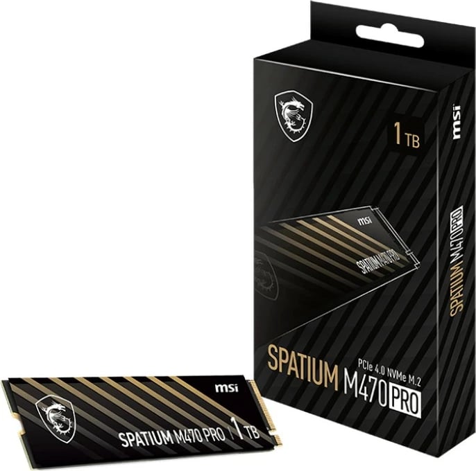 SSD MSI SPATIUM M470 PRO, 1TB, M.2 2280, PCIe 4.0, Zi/Ari