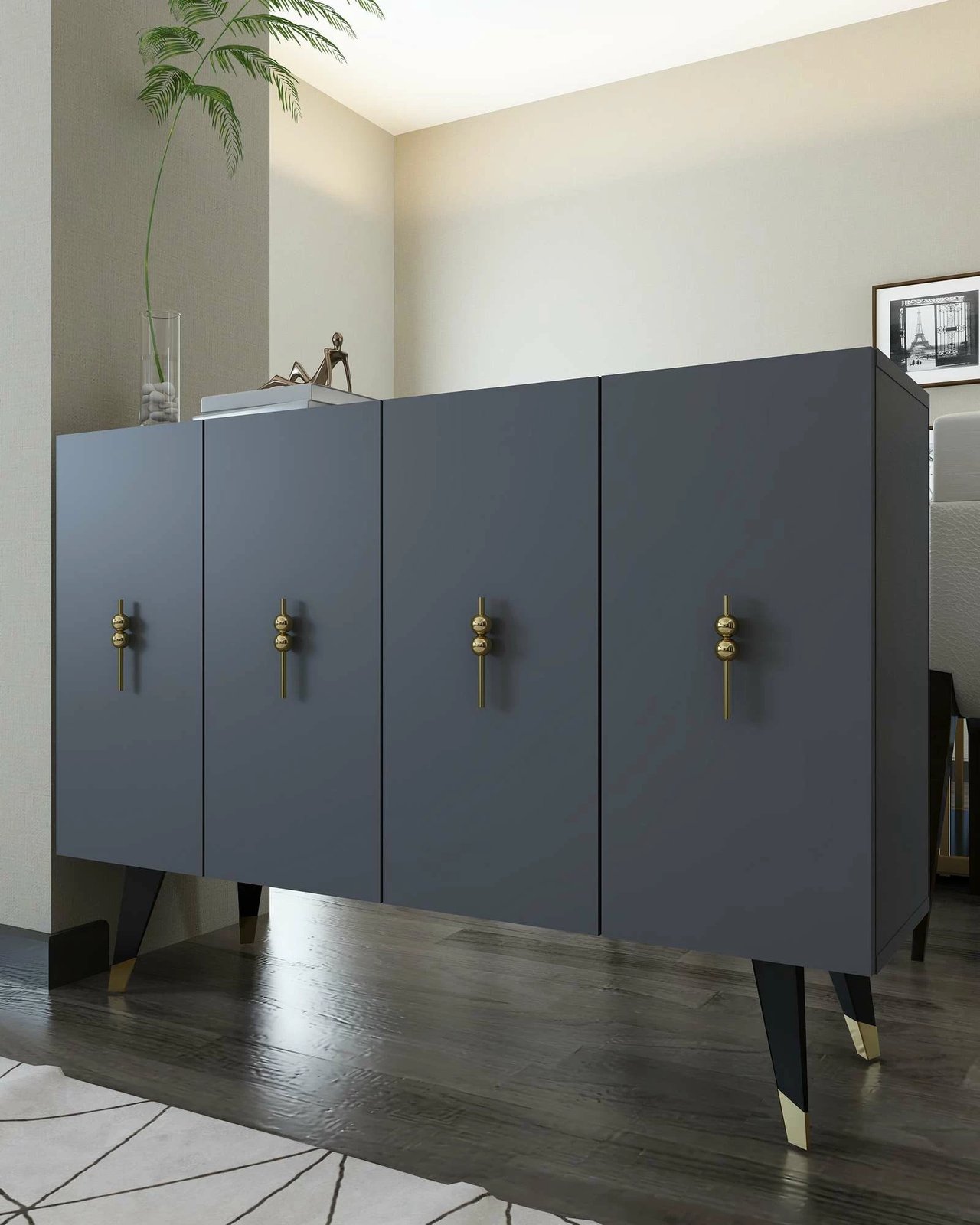 Konsol Skye Decor, anthracite, gold, 8167KM-32