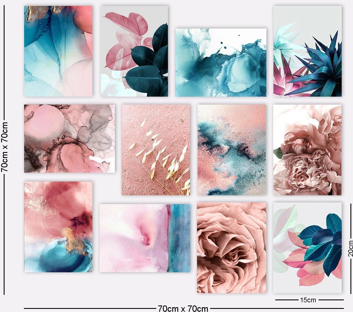 Piktura dekorative MDF (12 copë), Wallity, 12MDF11