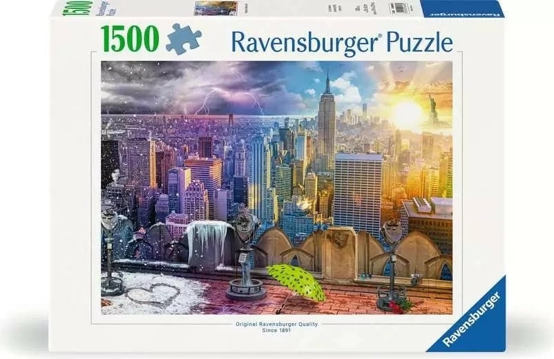 Puzzle 1500 pjesë Ravensburger Polska New York Summer & Winter, 80x60cm