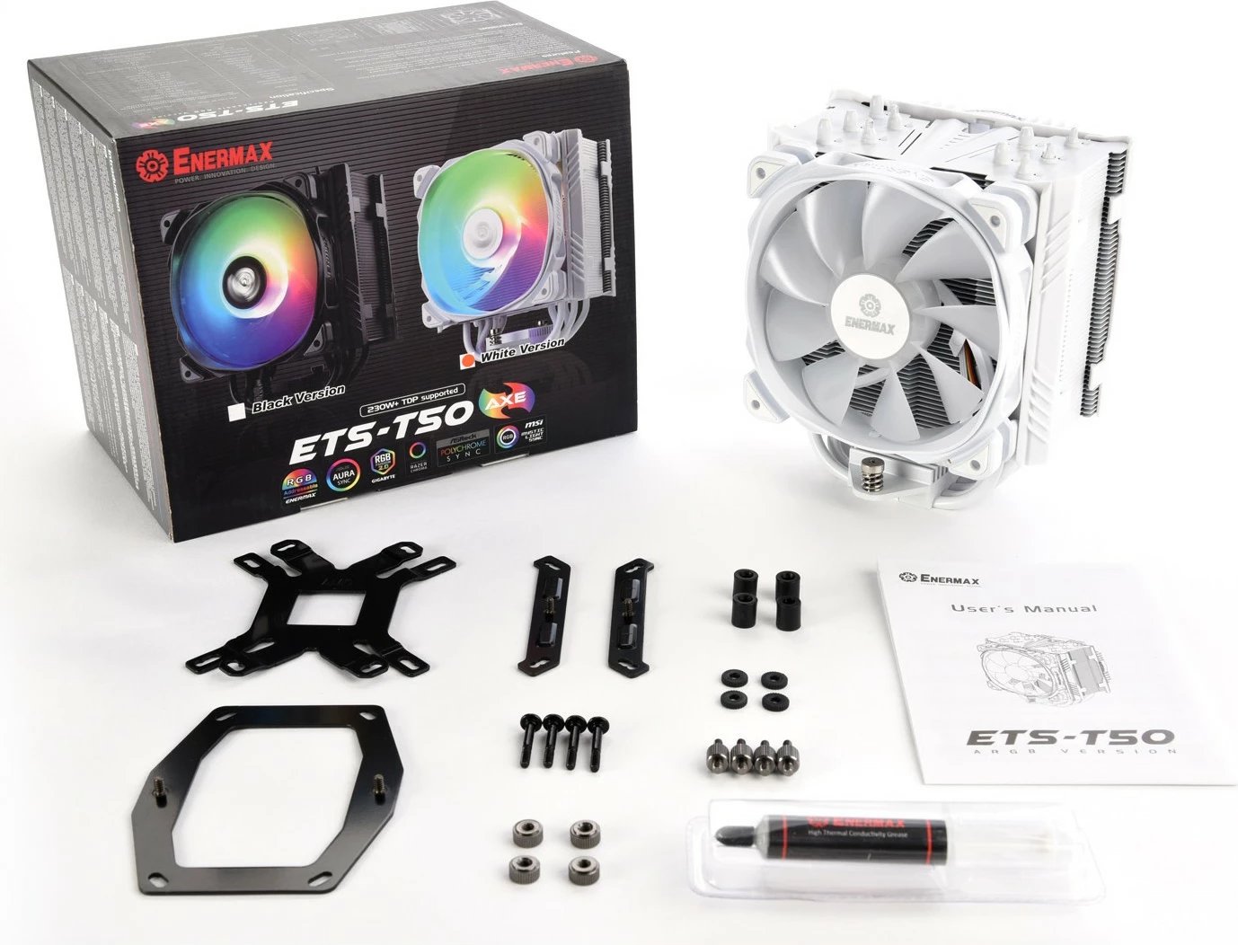 Cooler Enermax ETS-T50, 12cm, RGB, i bardhë