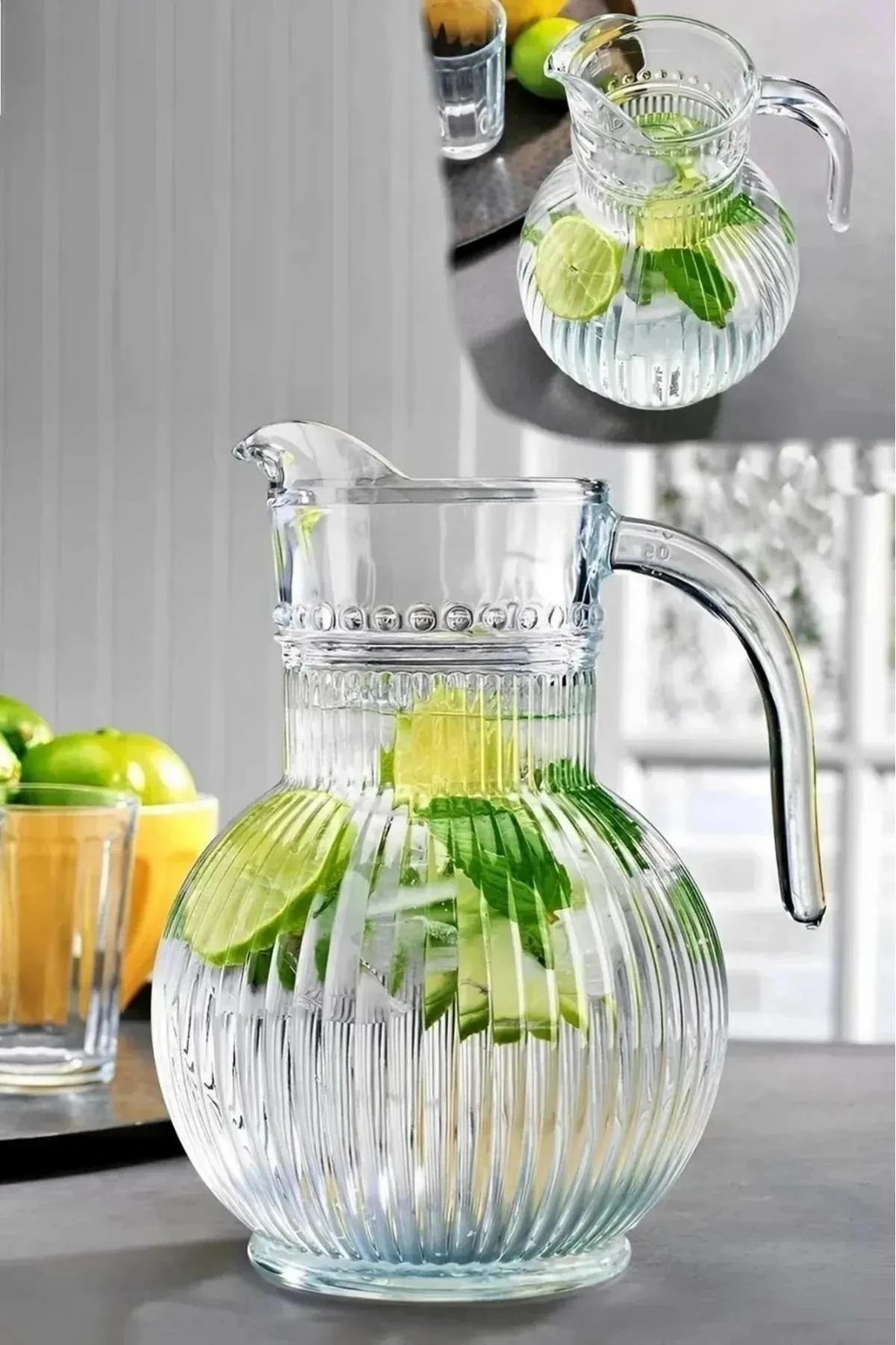 Shishe qelqi Hermia, BEV6601, transparente, 16x16x24cm, 1900ml