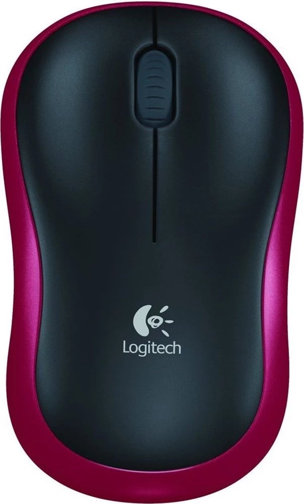 Maus Logitech M185, wireless, i zi/kuq
