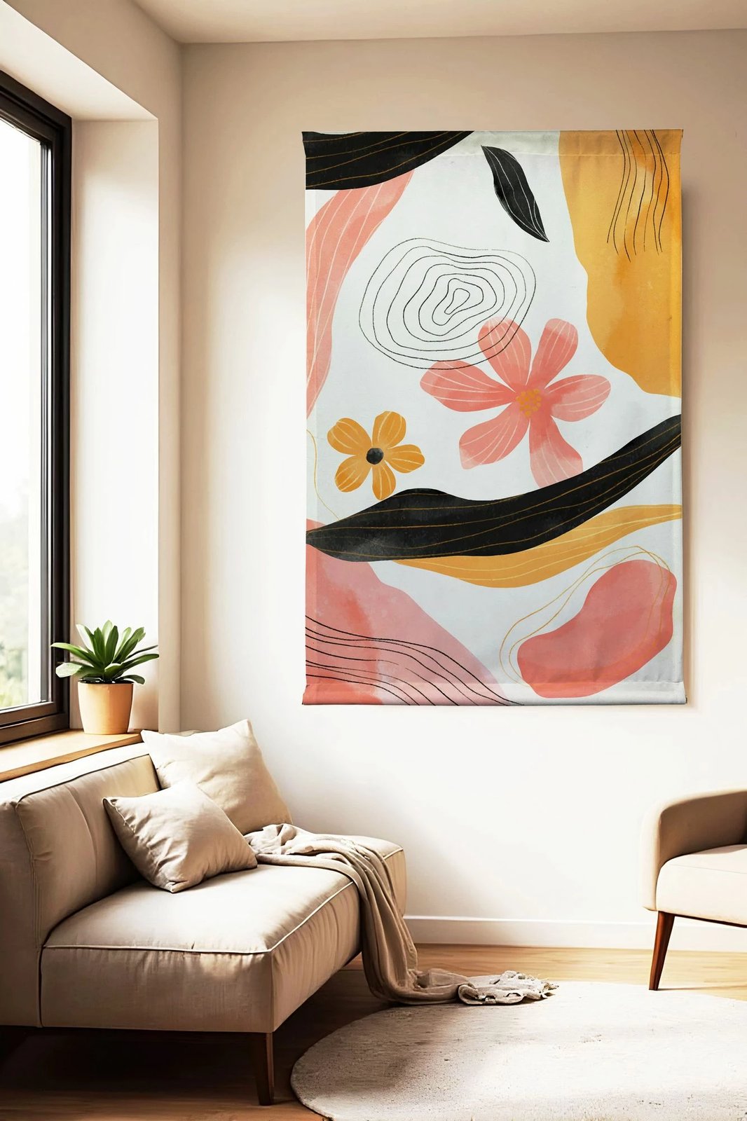 Pikturë dekorative poliestër Wallity, Polybaby 13, shumëngjyrëshe, 100x140cm