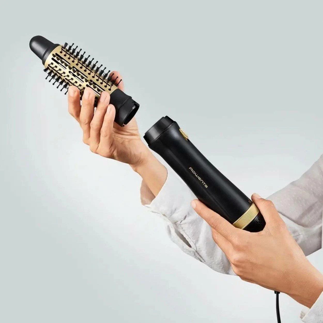 Furçë flokësh me ajër 4-në-1, Rowenta CF6330F0, veshje qeramike, opsion ajër i ftohtë 