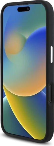 Mbështjellës Mercedes Silicone me MagSafe për iPhone 16, Zi me vijë blu