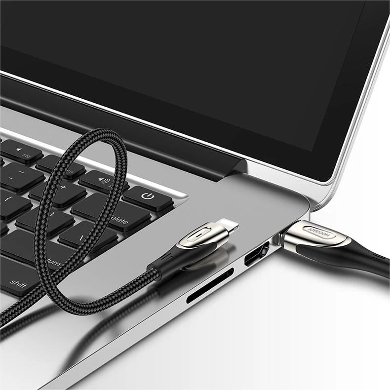 Kabllo Joyroom Sharp Series S-M411, USB-A në Lightning, 1.2m, 3A, e zezë