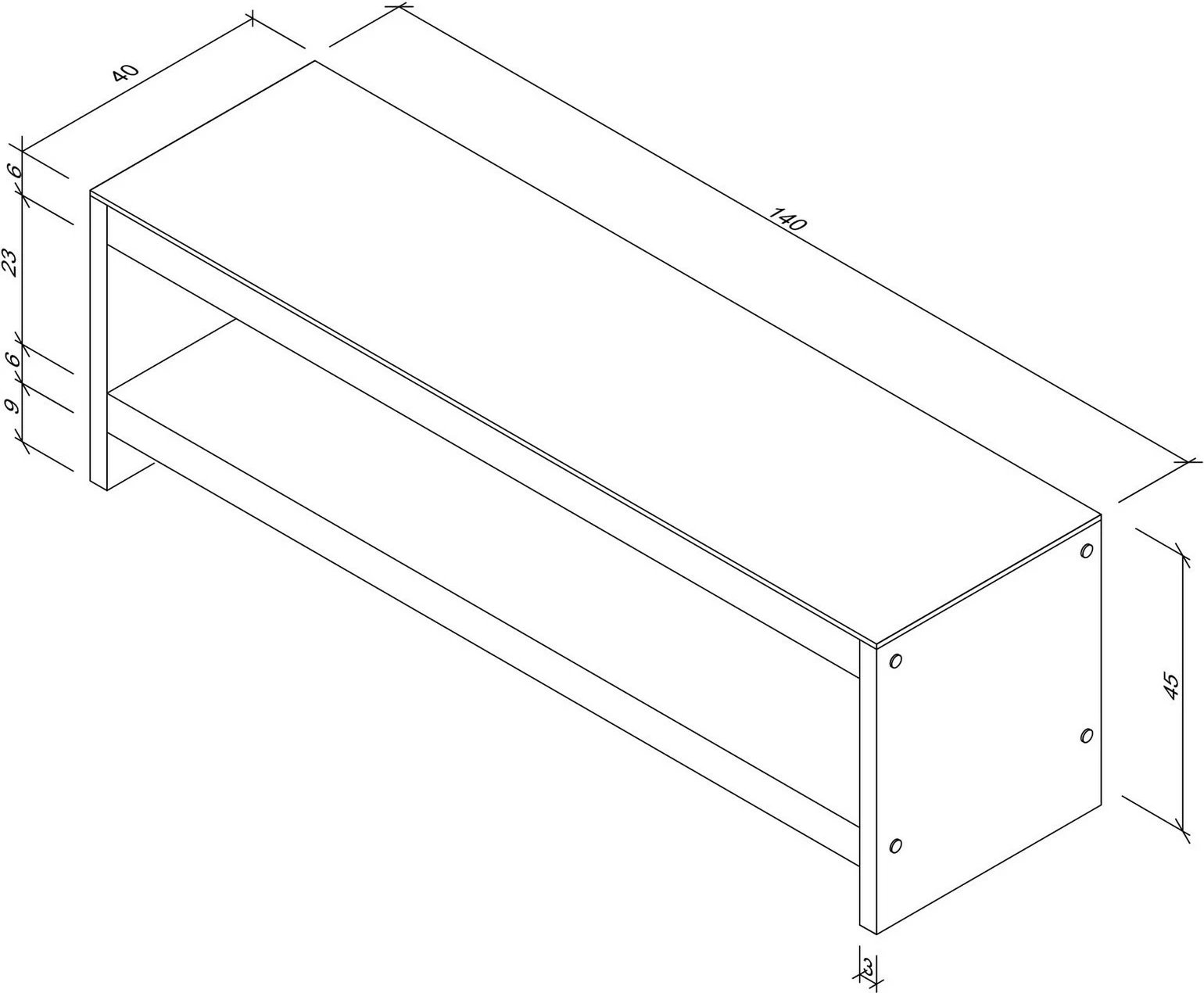 Komodë TV Hanah Home, TV301, ngjyrë arre