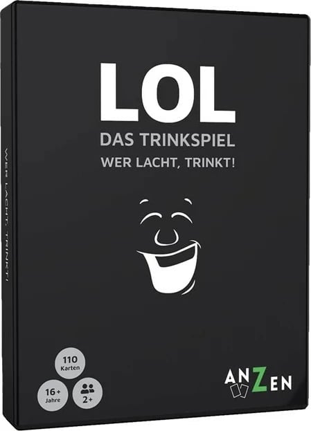 Lojë me letra Anzen LOL Das Trinkspiel, 110 karta, për të rritur, e zezë/e bardhë