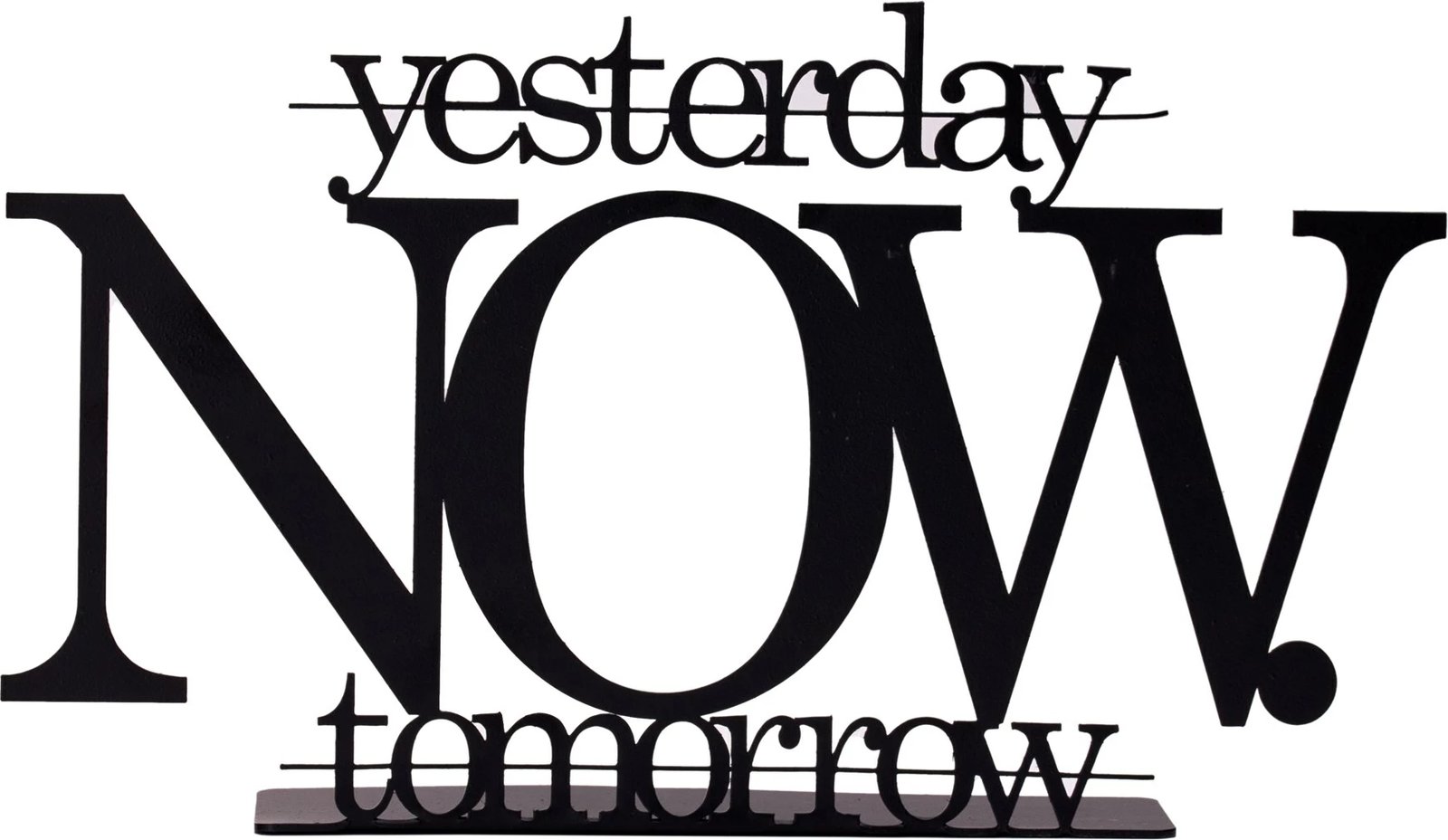 Objekt dekorativ Aberto Design, Now Tomorrow, ngjyrë e zezë Objekt dekorativ Aberto Design, Now Tomorrow, ngjyrë e zezë
