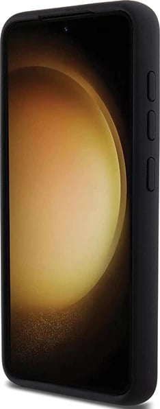 Mbështjellës Karl Lagerfeld Silicone Karl&Choupette Metal Pin për Samsung Galaxy S23, i zi