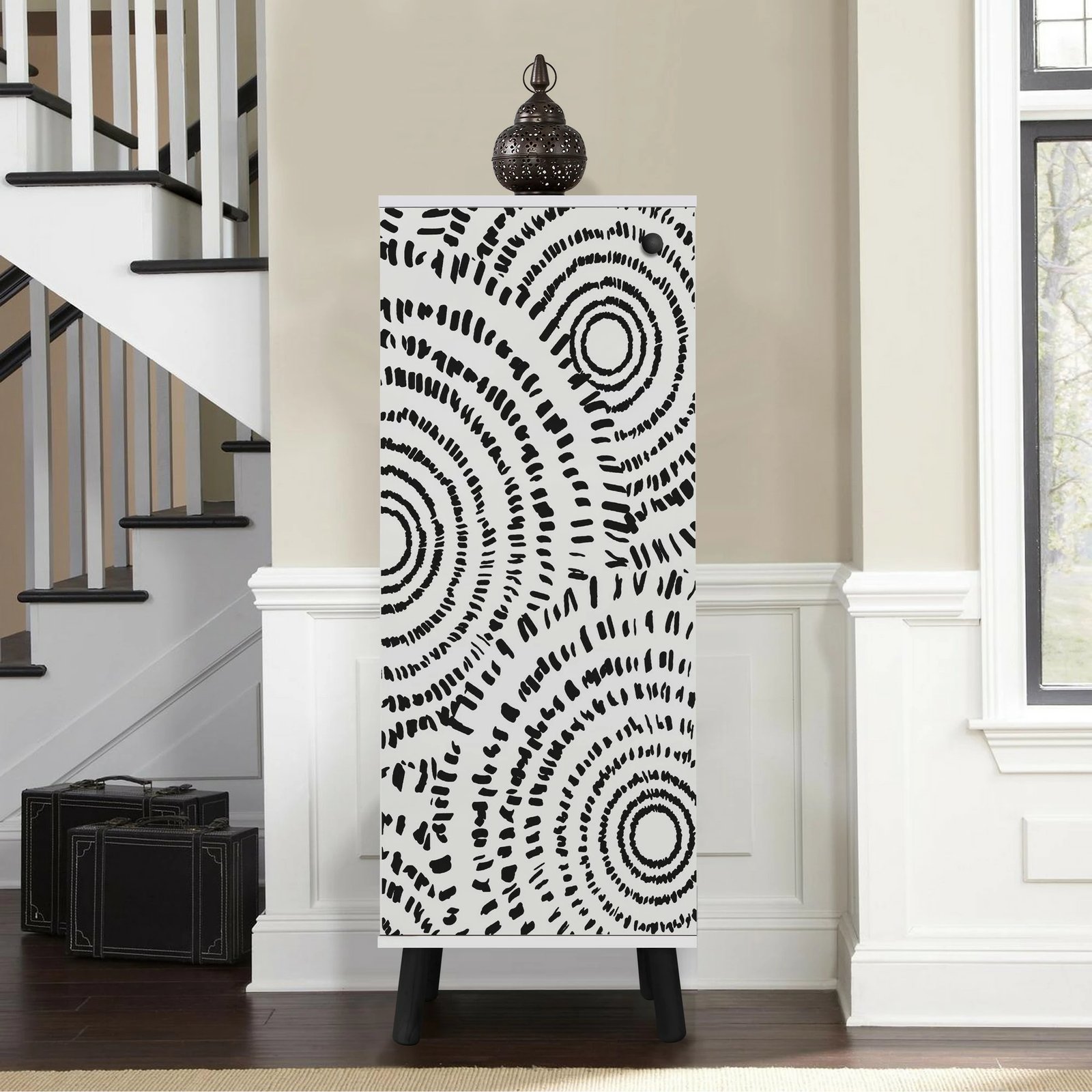 Dollap për këpuca, Skye Decor, Vegas - SB 946, bardhë e zi