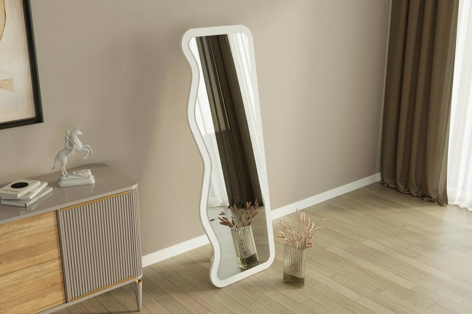 Pasqyrë Hanah Home, Asel, e bardhë