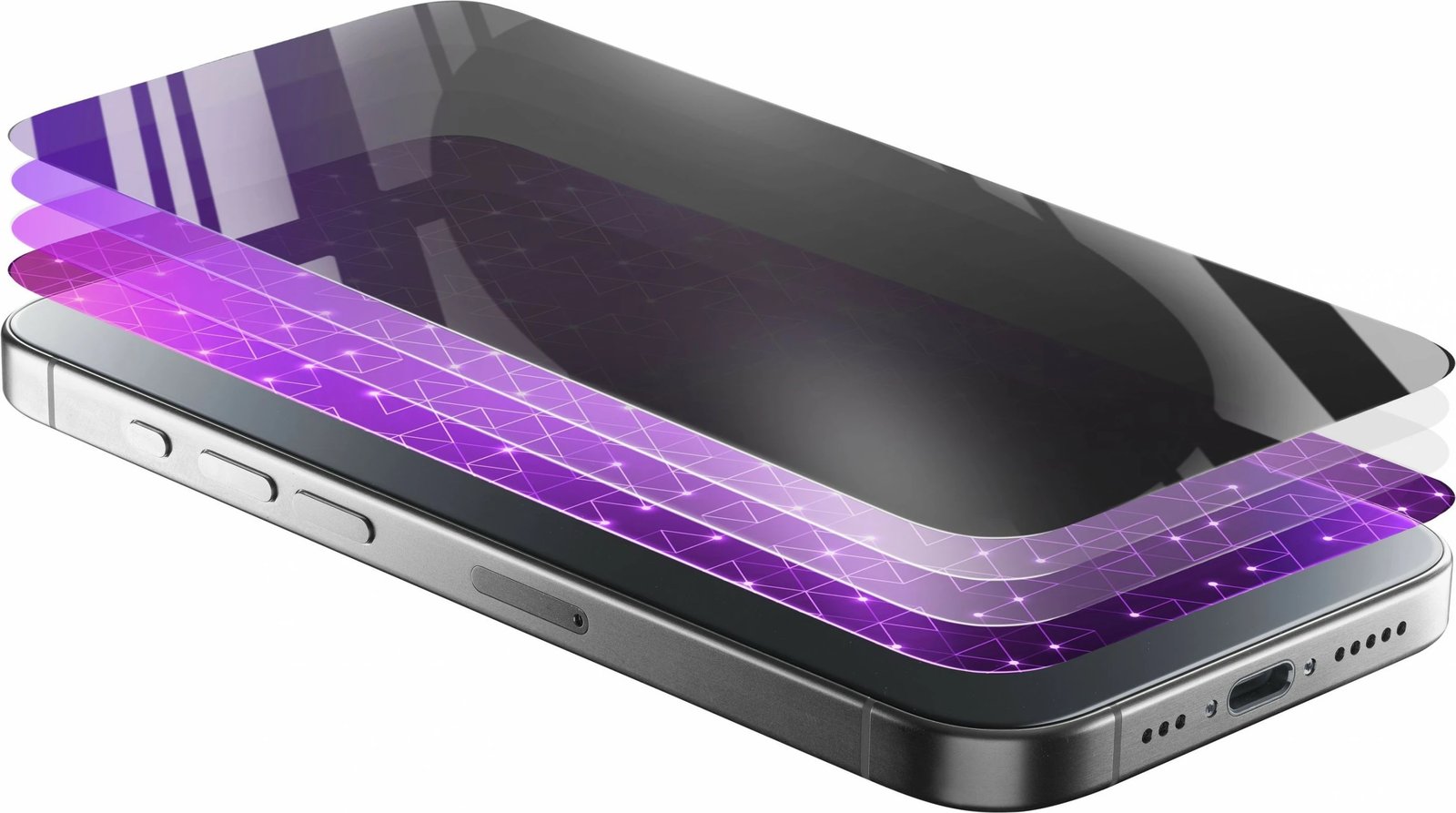 Mbrojtës ekrani privatësie Cellular Line Xtreme Glass për iPhone 16, xham i temperuar, transparent