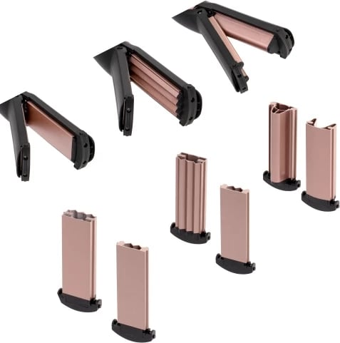 Set stilues flokësh 5-në-1, Adler Camry, CR 2024, 1200W, kordon rrotullues, ngjyrë e zezë/rozë metalike, set