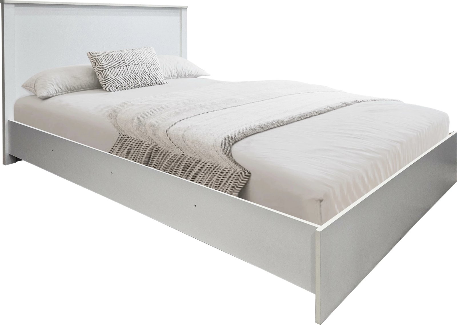 Set dhome gjumi Athos, ngjyrë e bardhë, krevat 140x200cm, set 3 pjesësh