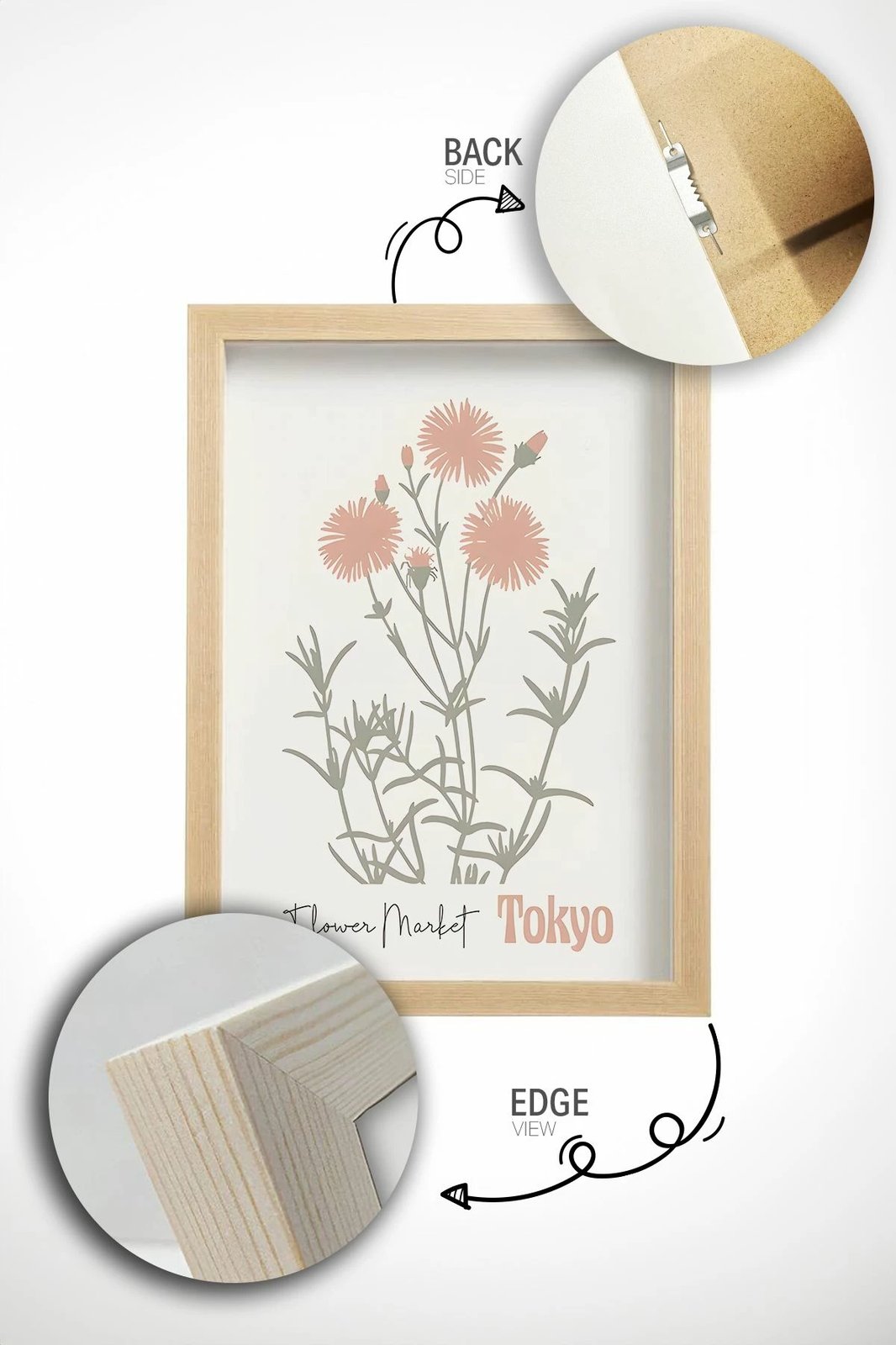 Pikturë dekorative me kornizë (6 copë), Wallity, Artsycllct14