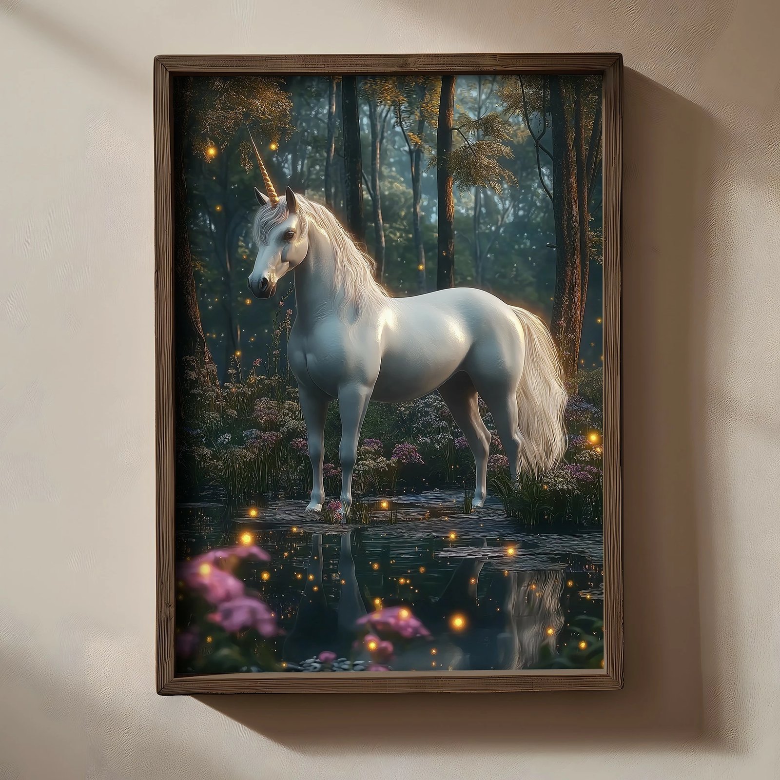 Pikturë dekorative me kornizë MDF, Wallity, TUN095-XL, shumëngjyrëshe, 50x70x3.5cm