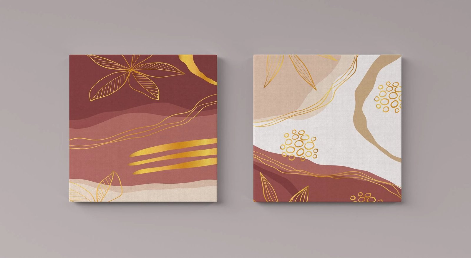 Pikturë dekorative në kanavacë (2 copë), Wallity, ASR2-CNV25-16, 40x40
