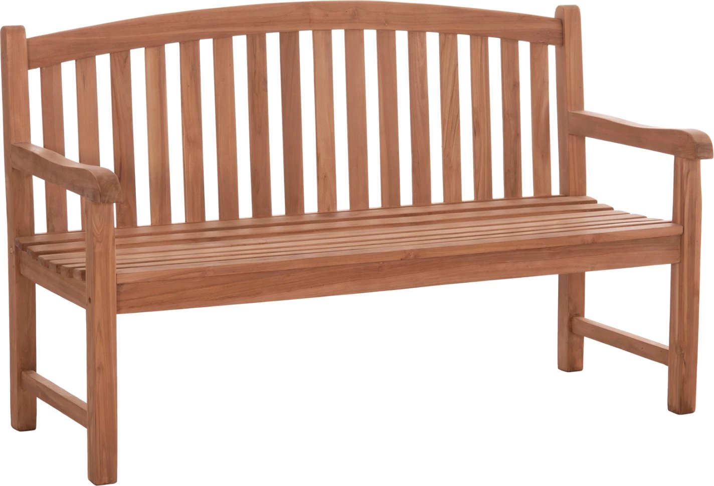 Bankë për jashtë, 3 vende, dru tik, ngjyrë natyrale, ELENA FH18125, 150x61x95cm