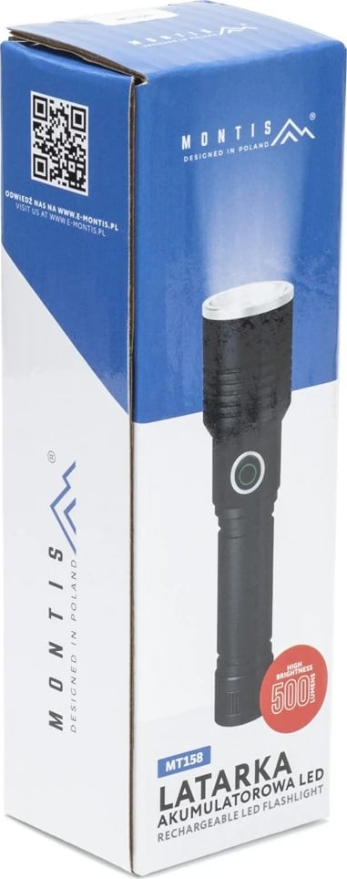 Elektrik dore Montis MT158, LED, 1200 mAh, Alumini, i zi