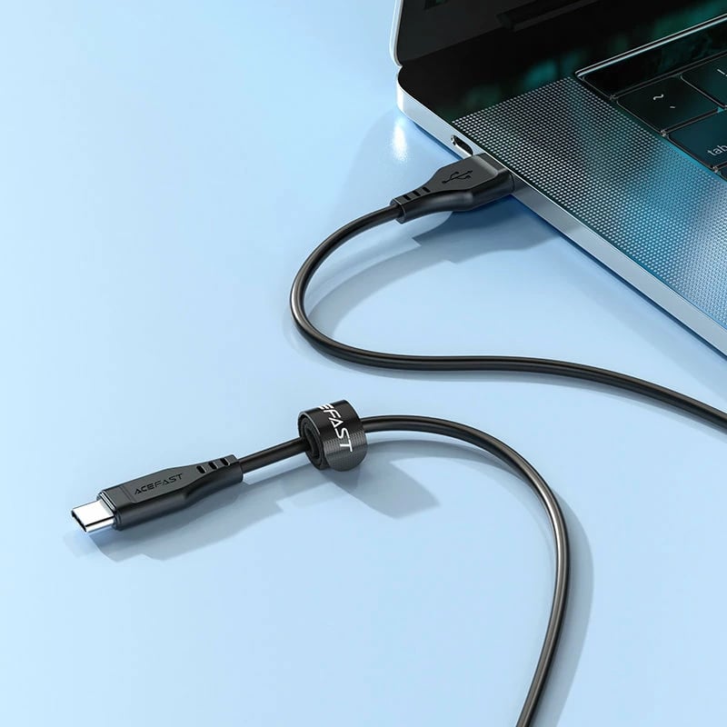 Kabllo USB Acefast C3-04, 1.2m, 3A, e zezë