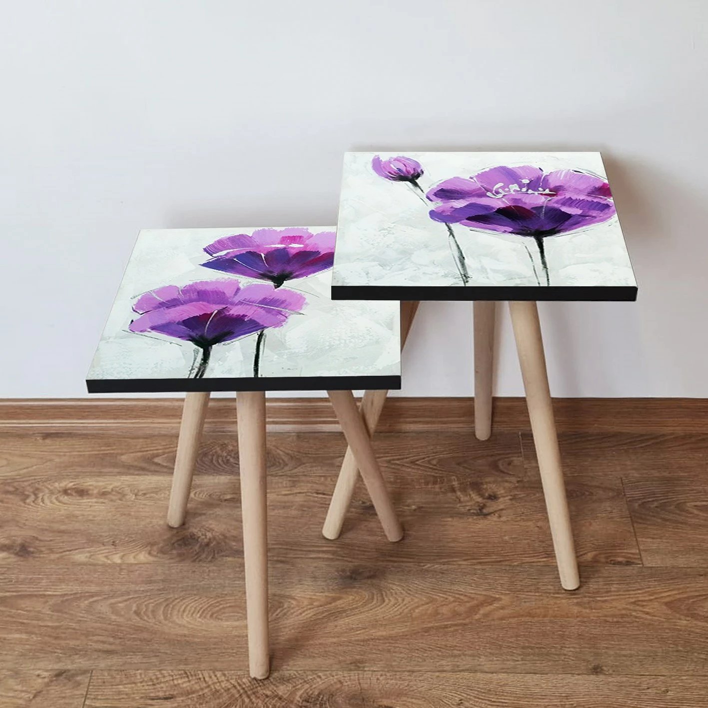 Set tavolina të mbivendosura, Skye Decor, 2 copë, rozë