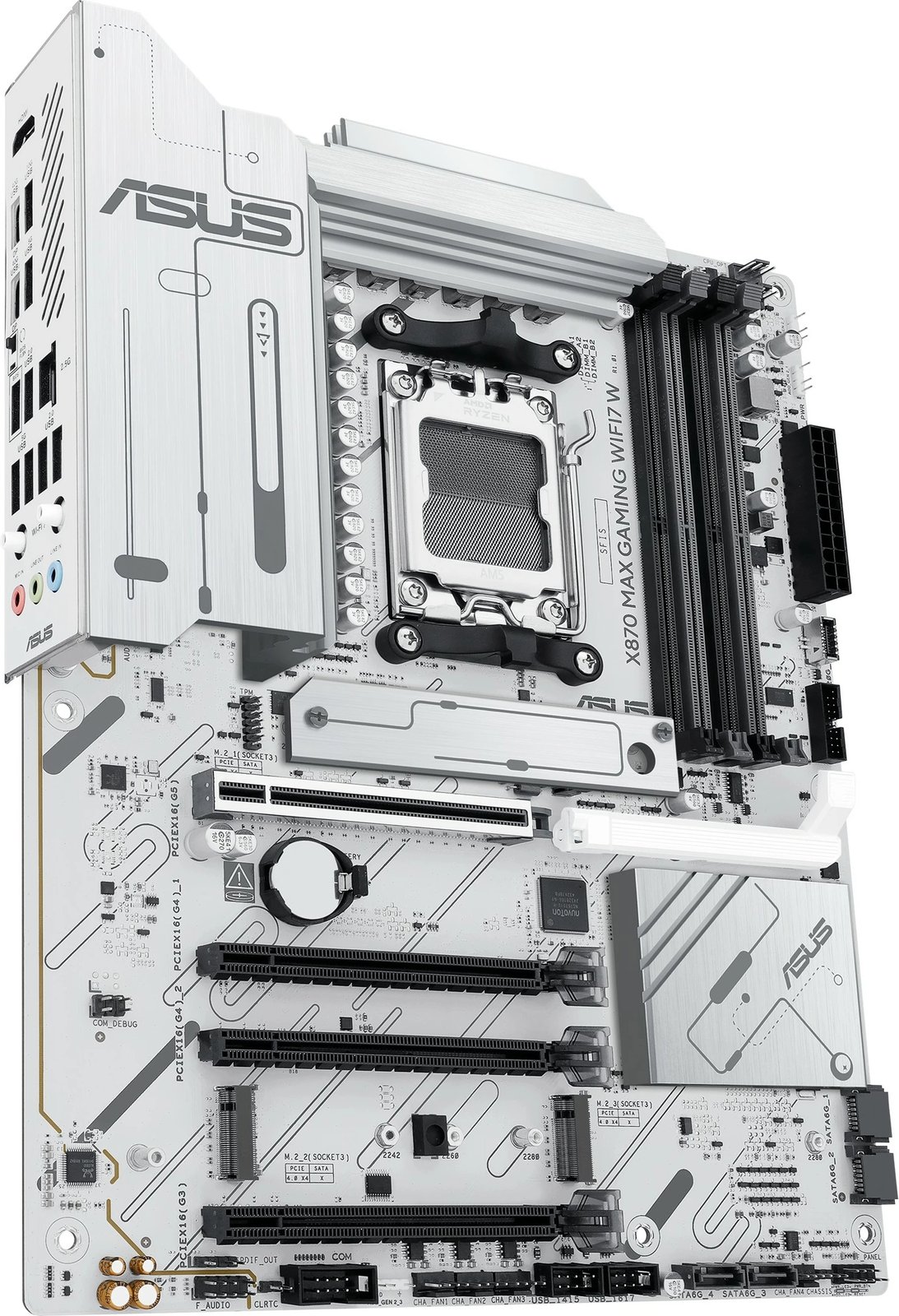 Pllakë amë ASUS X870 MAX GAMING WIFI7, Socket AM5, DDR5, ATX, WiFi 7, e bardhë