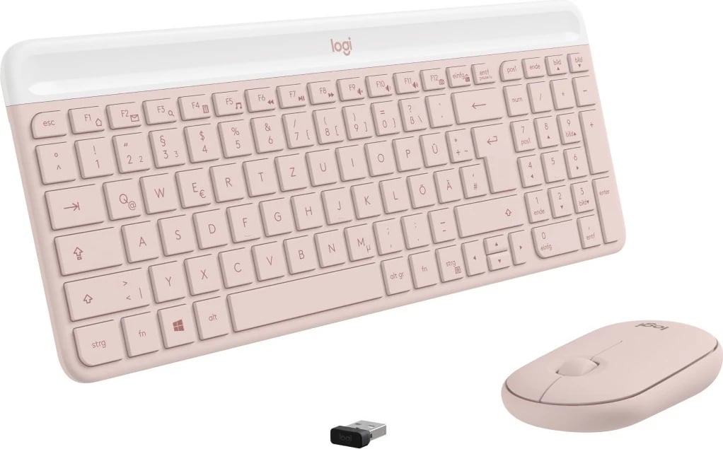 Tastierë me maus wireless Logitech MK470 Slim Combo, QWERTZ, rozë