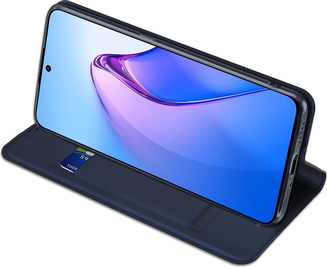 Mbështjellës Dux Ducis Skin Pro për Oppo Reno 8 Pro, me kapak, xhep për kartela, funksion standi, Kaltër Mbështjellës Dux Ducis Skin Pro për Oppo Reno 8 Pro, me kapak, xhep për kartela, funksion standi, Kaltër