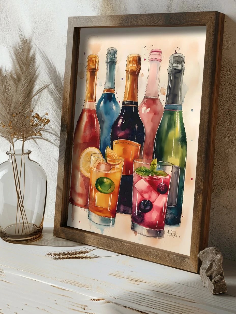 Pikturë dekorative me kornizë MDF, shumëngjyrëshe, Wallity GE212-L