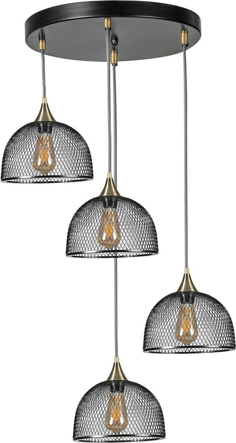 Llambë tavani Opviq, Rota 4 llampa, tepsi e zezë